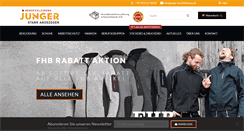 Desktop Screenshot of junger-berufskleidung.de